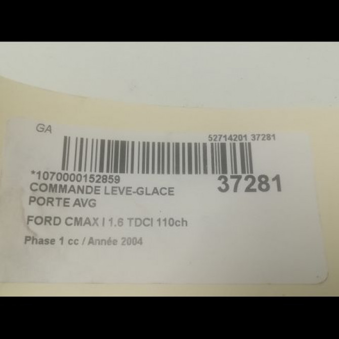 Commande lève-glace porte avant gauche occasion FORD CMAX I Phase 1 09-2003->03-2007 1.6 TDCI 110ch 1430007 3
