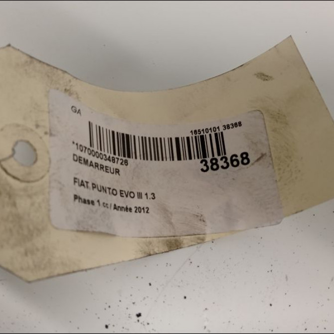 Démarreur occasion FIAT PUNTO EVO III Phase 1 10-2009->12-2013 1.3 MULTIJET 75ch 51916170 4
