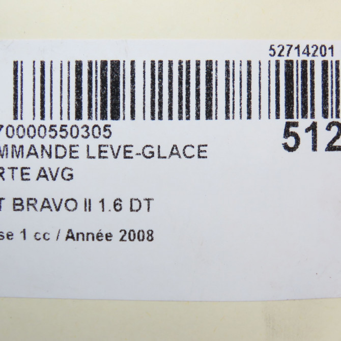 Commande lève-glace porte avant gauche occasion FIAT BRAVO II BRAVO II Phase 1 2007-03-01->2011-12-31 1.6 DT MULTIJET 16v 105ch 735441808 5