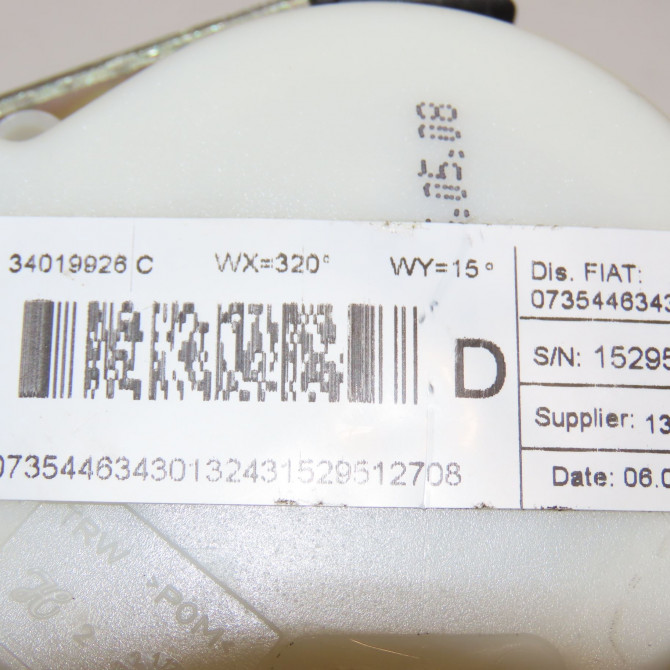 Ceinture arrière droite occasion FIAT BRAVO II BRAVO II Phase 1 2007-03-01->2011-12-31 1.6 DT MULTIJET 16v 105ch 735448499 4