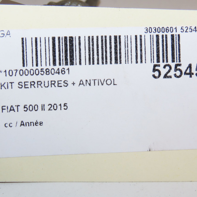 Kit serrures + antivol occasion FIAT 500 L II Phase 1 07-2012->... 6000633239 3