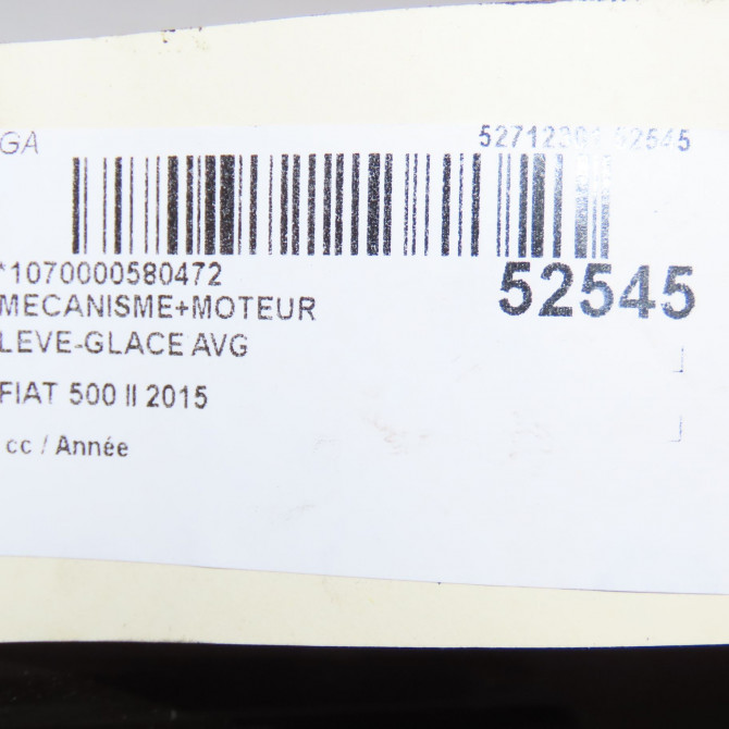 Mecanisme+moteur leve-glace avg occasion FIAT 500 L II Phase 1 07-2012->... 51980518 5