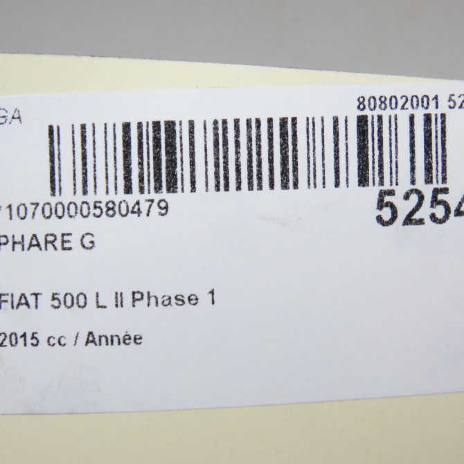 Phare gauche occasion FIAT 500 L II Phase 1 07-2012->... 52089194 4
