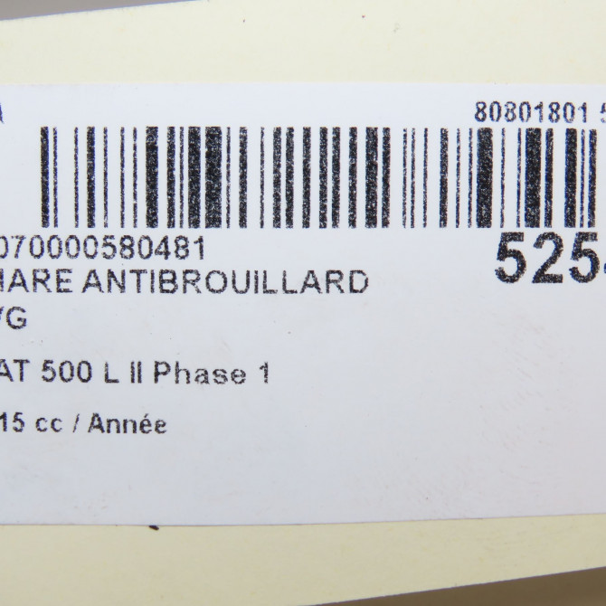 Phare antibrouillard avant gauche occasion FIAT 500 L II Phase 1 07-2012->... 51858824 4