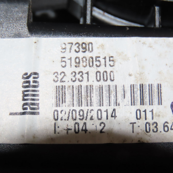 Mecanisme+moteur leve-glace ard occasion FIAT 500 L II Phase 1 07-2012->... 51980515 4