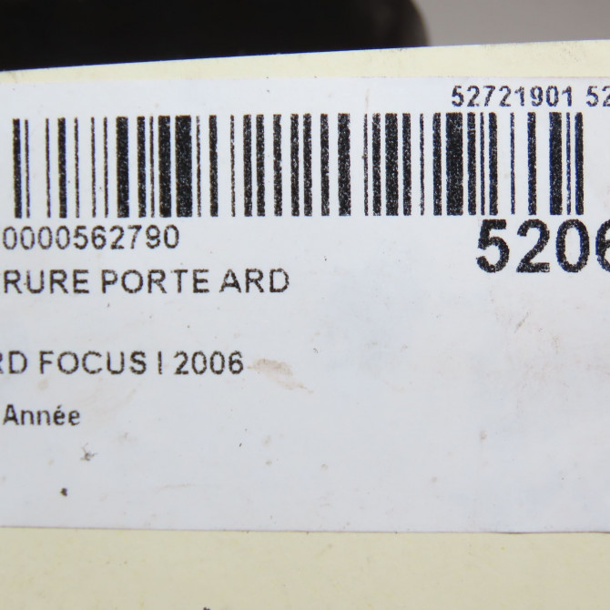 Serrure porte ard occasion FORD CMAX I Phase 1 09-2003->03-2007 1.8 TDCI 115ch 1633162 8