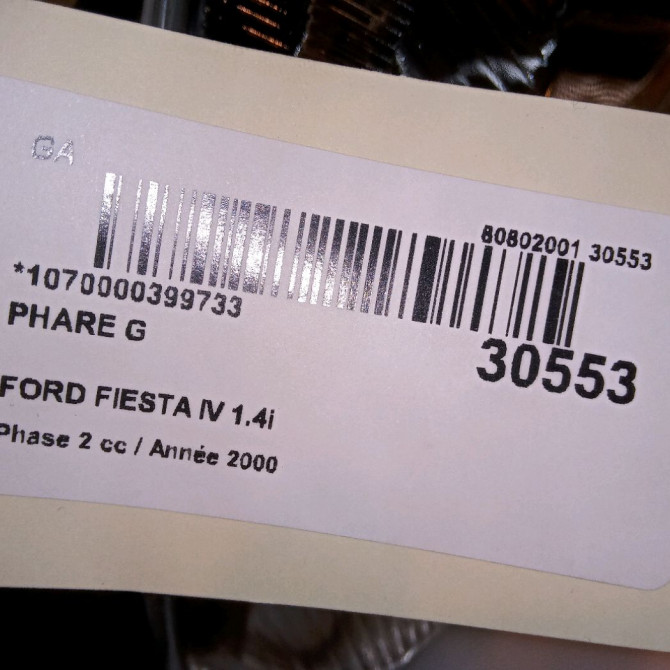 Phare gauche occasion FORD FIESTA IV Phase 2 09-1999->09-2002 1.4i 4