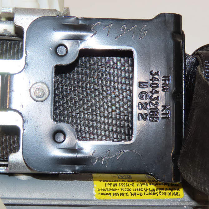 Ceinture avant droite occasion FORD FIESTA VI Phase 1 10-2008->11-2012 1.4 TDCI 70ch 2038384 3