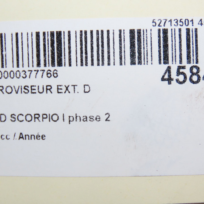 Retroviseur exterieur manuel droit occasion FORD SCORPIO I phase 2 02-1992->09-1994 5