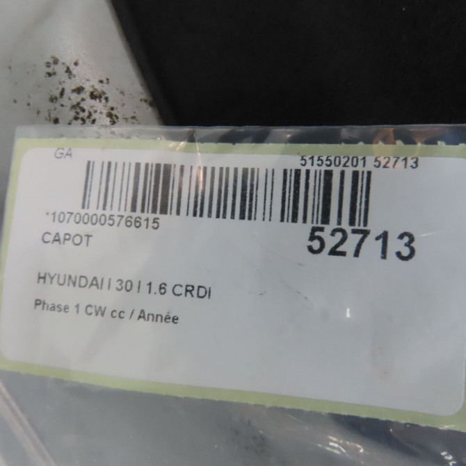 Capot occasion HYUNDAI I 30 I Phase 1 04-1995->04-1999 1.6 CRDI 115ch 664002L010 4