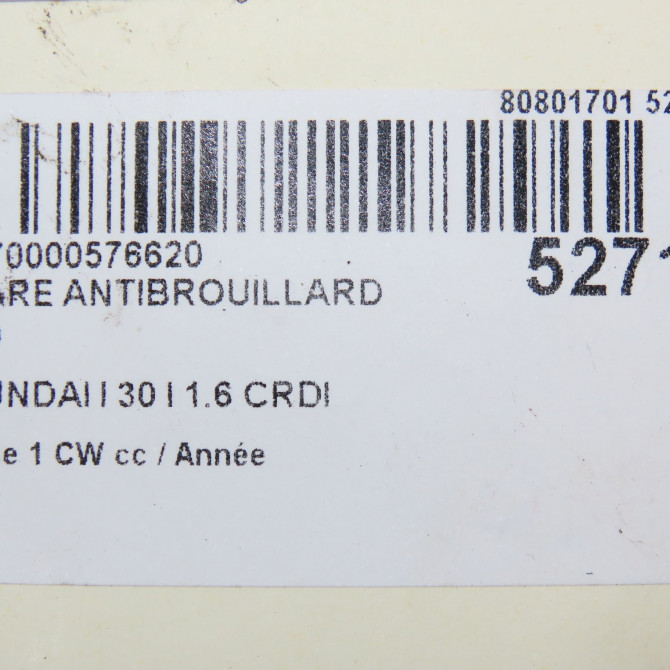 Phare antibrouillard avant droit occasion HYUNDAI I 30 I Phase 1 04-1995->04-1999 1.6 CRDI 115ch 922022L000 5
