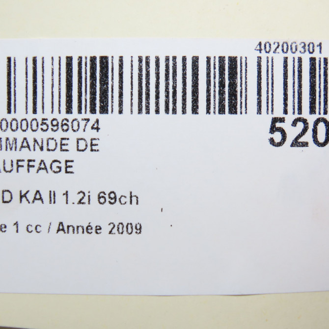 Commande de chauffage occasion FORD KA II Phase 1 10-2008->... 1.2i 69ch 1568587 5