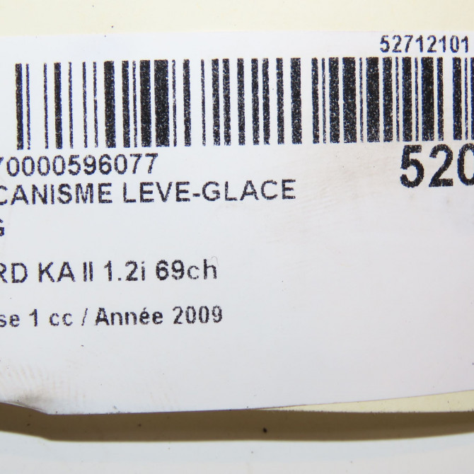 Mécanisme lève-glace avant gauche occasion FORD KA II Phase 1 10-2008->... 1.2i 69ch 1799653 4