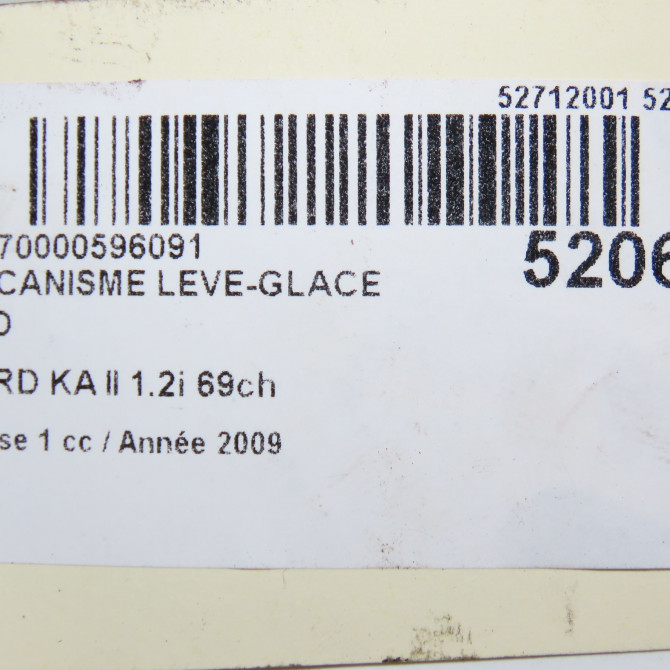 Mécanisme lève-glace avant droit occasion FORD KA II Phase 1 10-2008->... 1.2i 69ch 1799651 5