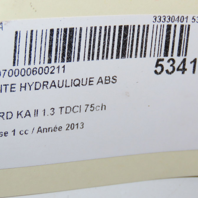 Unité hydraulique ABS occasion FORD KA II Phase 1 10-2008->... 1.3 TDCI 75ch 1780087 8