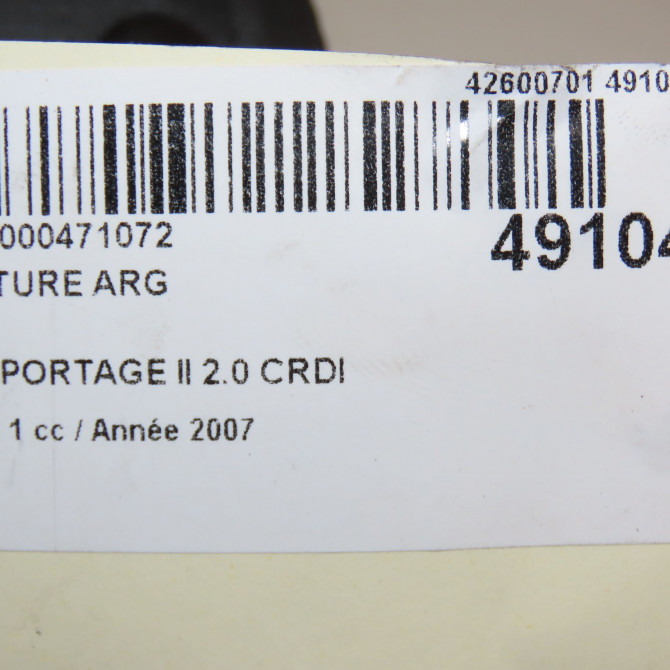 Ceinture arrière gauche occasion KIA SPORTAGE II Phase 1 09-2004->11-2007 2.0 CRDI 140ch 898101F000WK 3