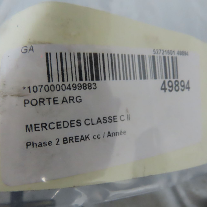 Porte arrière gauche occasion MERCEDES CLASSE C II Phase 1 04-1995->04-1999 C220CDI 150ch 2037301105 6
