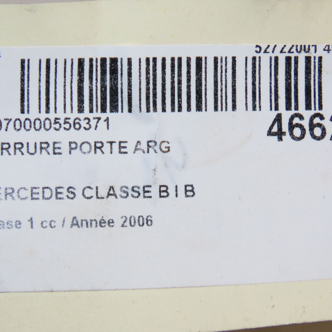 Serrure porte arg occasion MERCEDES CLASSE B I Phase 1 06-2005->04-2008 B 180 CDI 1697303135 6