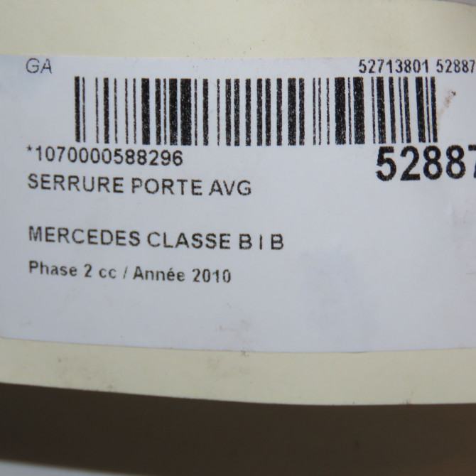 Serrure porte avg occasion MERCEDES CLASSE B I Phase 2 04-2008->09-2011 B 180 CDi 110ch 1697203735 4
