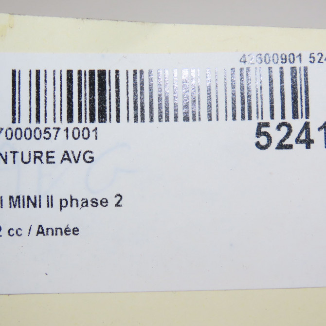 Ceinture avant gauche occasion MINI MINI II phase 2 08-2010->... 72117309419 6