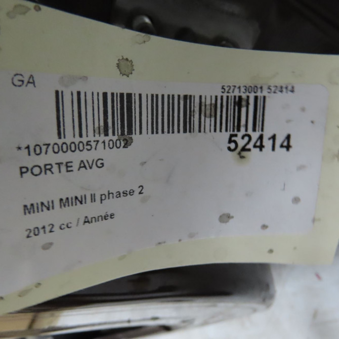 Porte avant gauche occasion MINI MINI II phase 2 08-2010->... 41009628767 8