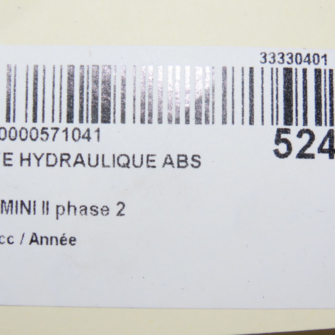 Unité hydraulique ABS occasion MINI MINI II phase 2 08-2010->... 34516874553 6