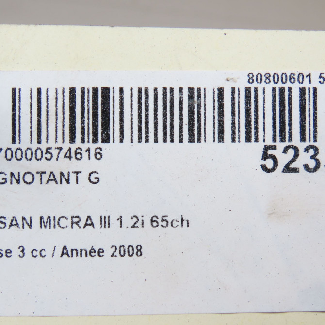 Clignotant gauche occasion NISSAN MICRA III Phase 3 11-2007->11-2010 1.2i 65ch 26135BG01A 5