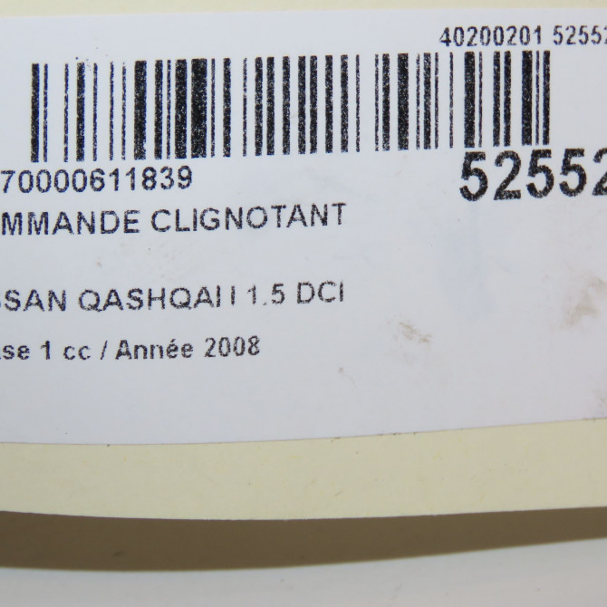 Commande clignotant occasion NISSAN QASHQAI I Phase 1 01-2007->09-2010 1.5 DCI 106ch 5