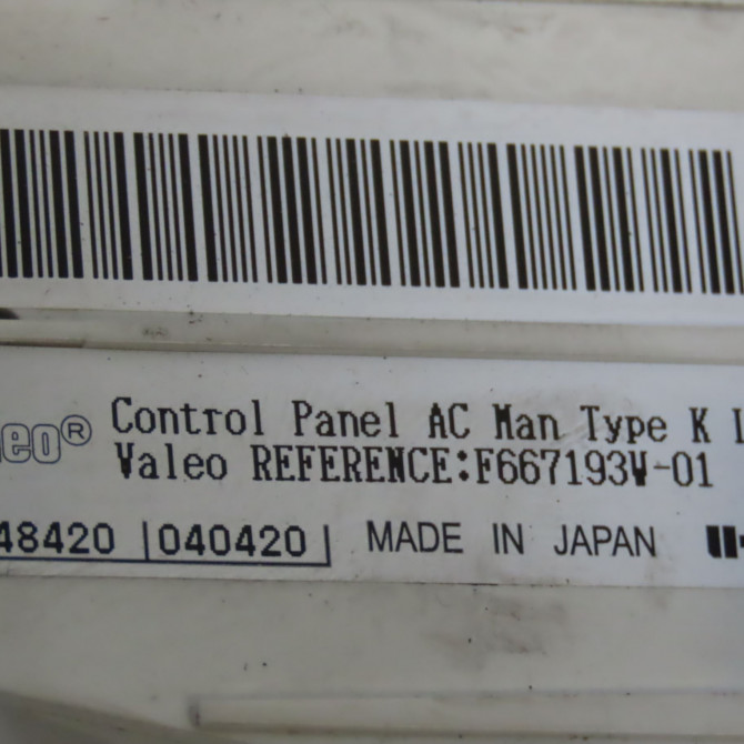 Commande de chauffage occasion NISSAN MICRA III Phase 1 01-2003->07-2005 1.2i 80ch 27510AX74A 4