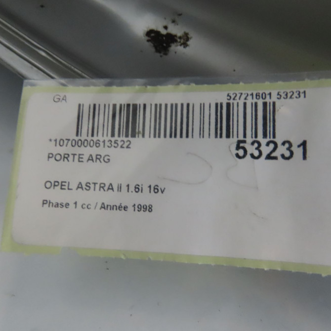 Porte arrière gauche occasion OPEL ASTRA II Phase 1 04-1998->09-2004 1.6i 16v 100ch 9132037 5