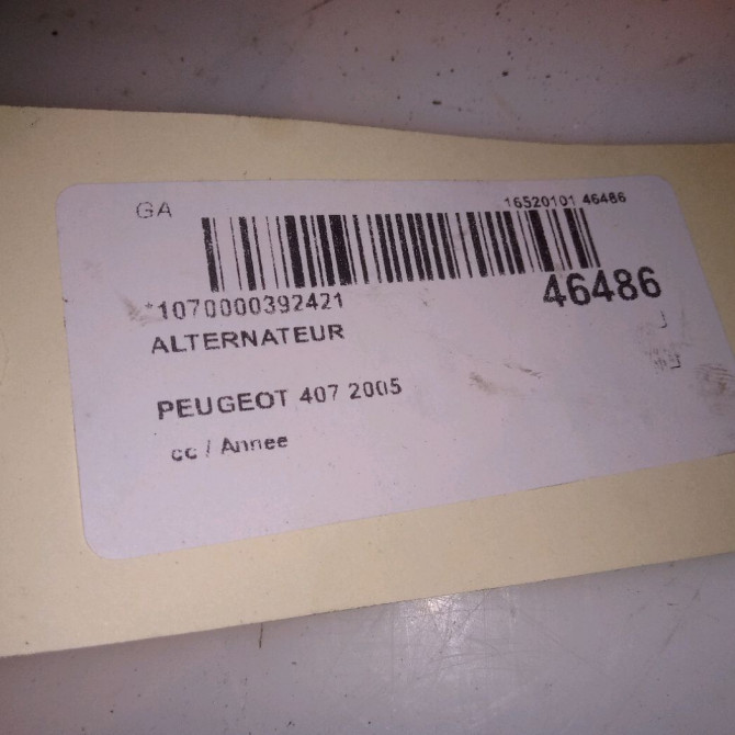 Alternateur occasion PEUGEOT 407 9801895380 7