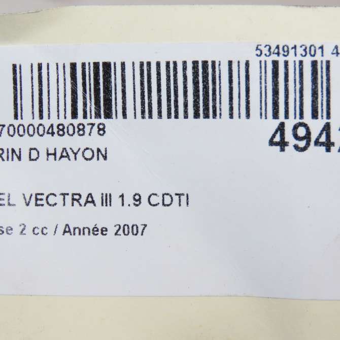 Verin droit hayon occasion OPEL VECTRA III Phase 2 10-2005->06-2007 1.9 CDTI 120ch 13241974 3