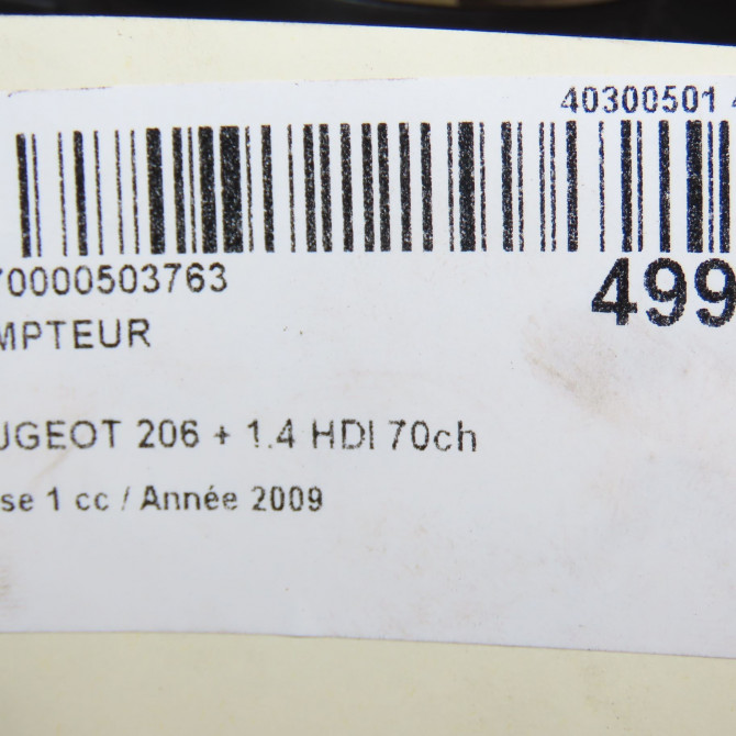 Compteur occasion PEUGEOT 206 + Phase 1 03-2009->05-2013 1.4 HDI 70ch 6103HL 6
