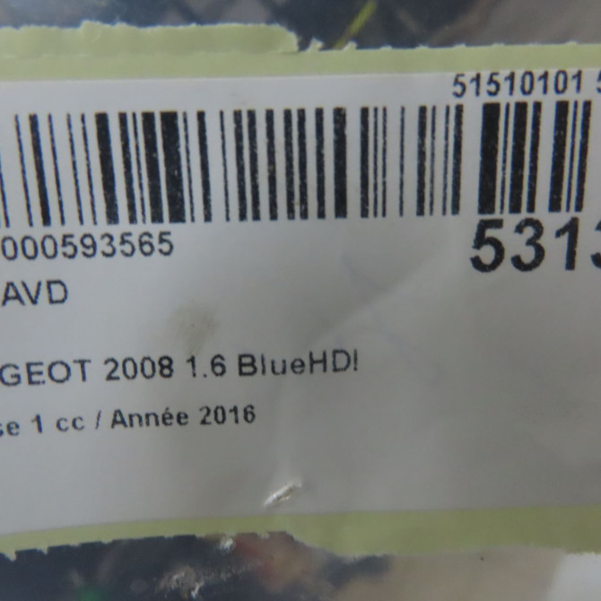 Aile avant droite occasion PEUGEOT 2008 Phase 1 01-2013->... 1.6 BlueHDI 100ch 9678733980 4