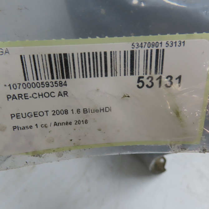 Pare-choc arrière occasion PEUGEOT 2008 Phase 1 01-2013->... 1.6 BlueHDI 100ch 1610116280 6