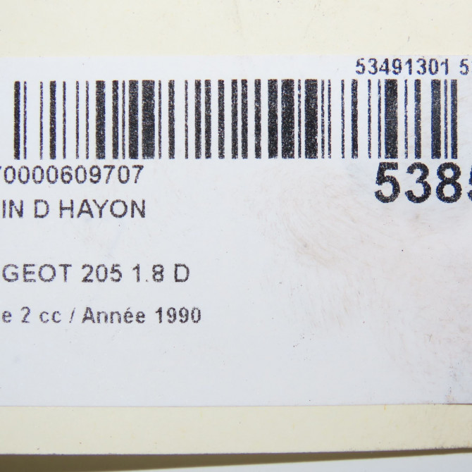 Verin droit hayon occasion PEUGEOT 205 205 Phase 2 1987-07-01->1998-12-31 1.8 D 4