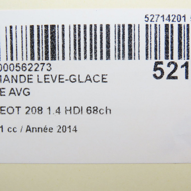 Commande lève-glace porte avant gauche occasion PEUGEOT 208 208 Phase 1 2012-03-01->2015-09-30 1.4 HDI 68ch 96749245ZD 5