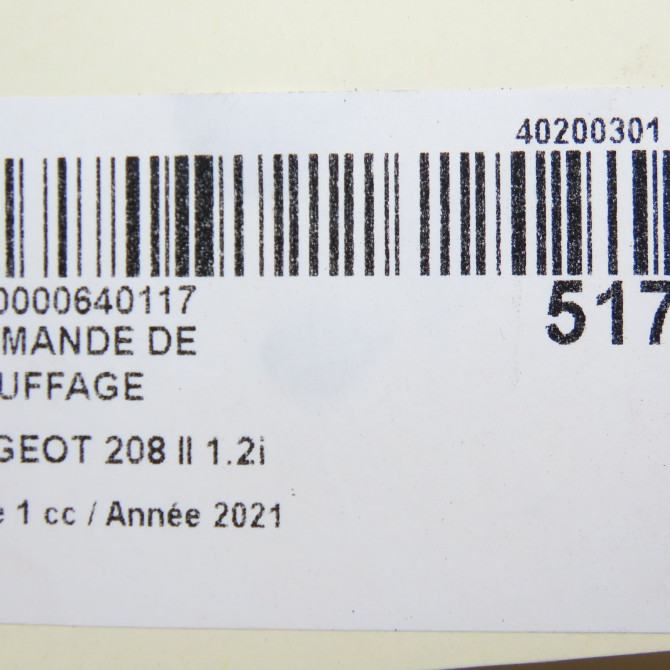 Commande de chauffage occasion 5