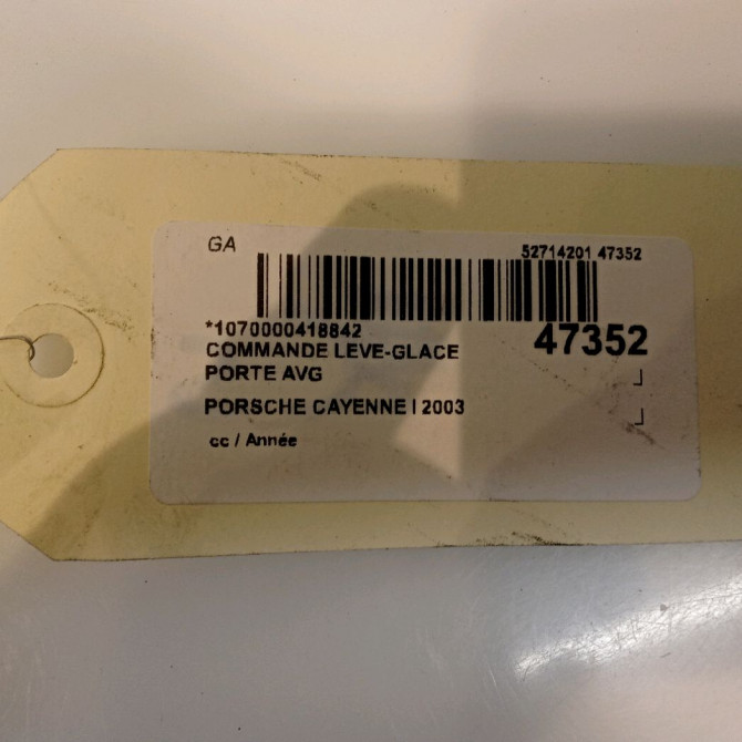 Commande lève-glace porte avant gauche occasion PORSCHE CAYENNE I 6552WL 4