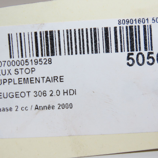 Feux stop supplementaire occasion PEUGEOT 306 Phase 2 04-1997->03-2002 2.0 HDI 6350G0 5