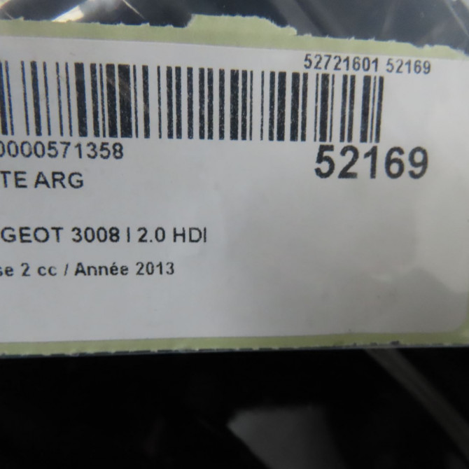Porte arrière gauche occasion PEUGEOT 3008 I Phase 2 11-2013->... 2.0 HDI 150ch 9006Q1 5