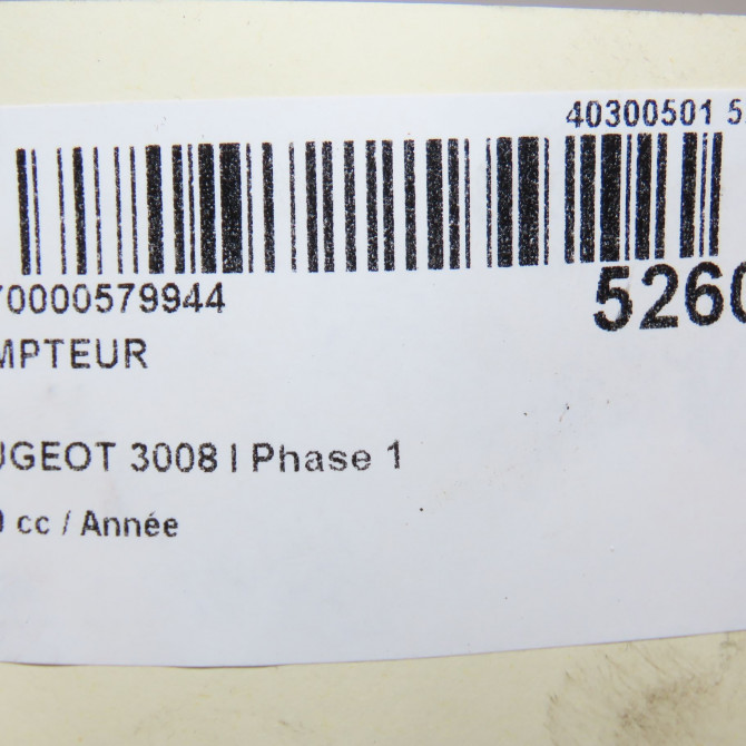 Compteur occasion PEUGEOT 3008 I Phase 1 04-2009->12-2013 9810462680 6