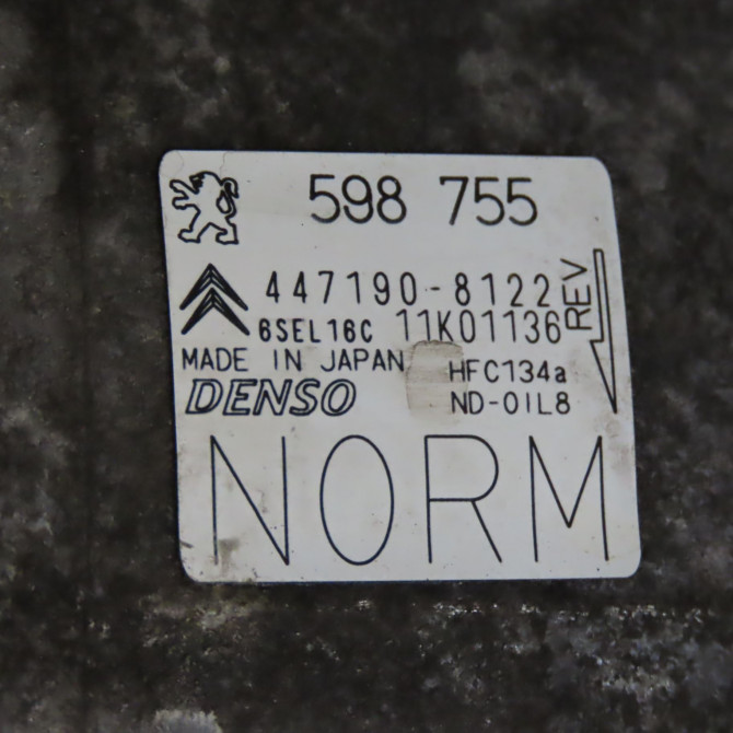 Compresseur air conditionne occasion PEUGEOT 3008 I Phase 1 04-2009->12-2013 648740 5