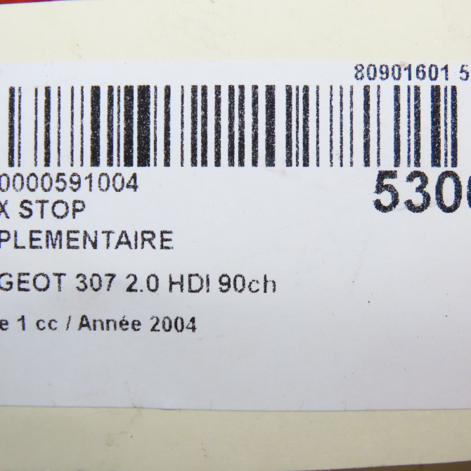 Feux stop supplementaire occasion PEUGEOT 307 Phase 1 04-2001->06-2005 2.0 HDI 90ch 6350P5 5
