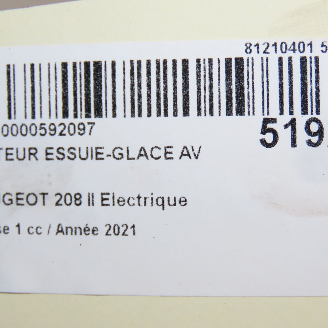 Moteur essuie-glace avant occasion  9824784980 7