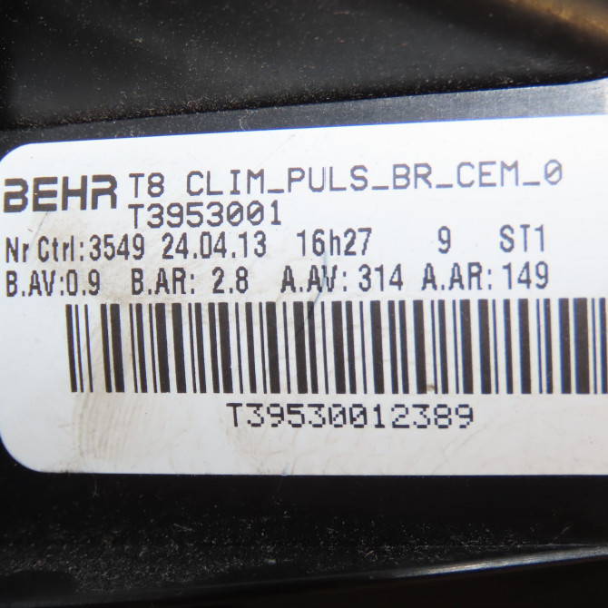 Ventilateur de chauffage occasion PEUGEOT 5008 I phase 2 09-2013->... 1.6 HDI 115ch 6441CP 5