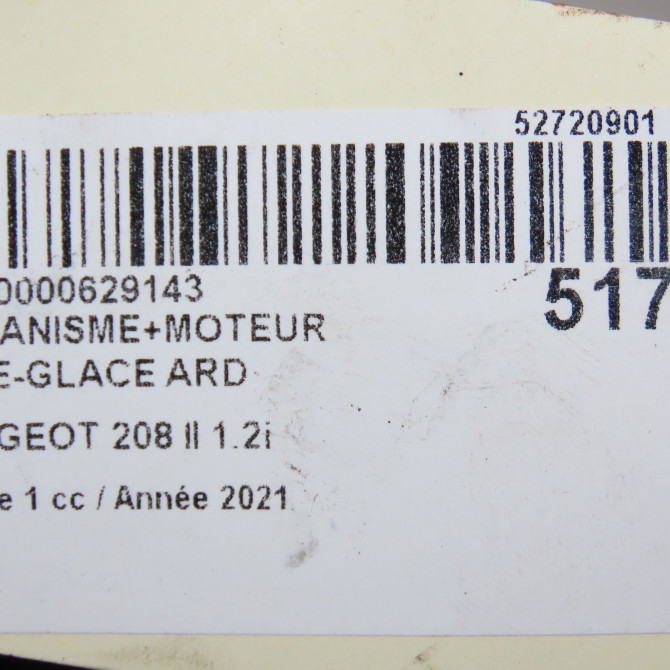 Mecanisme+moteur leve-glace ard occasion  9829045580 6