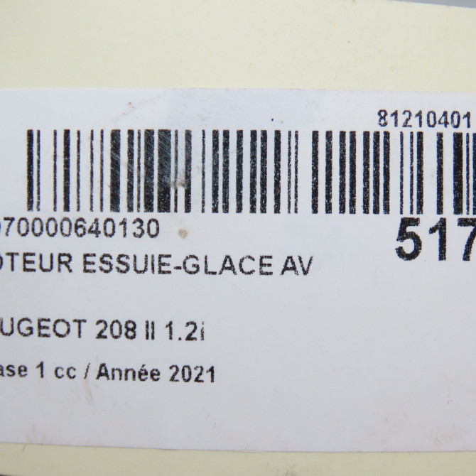 Moteur essuie-glace avant occasion  9824784980 7