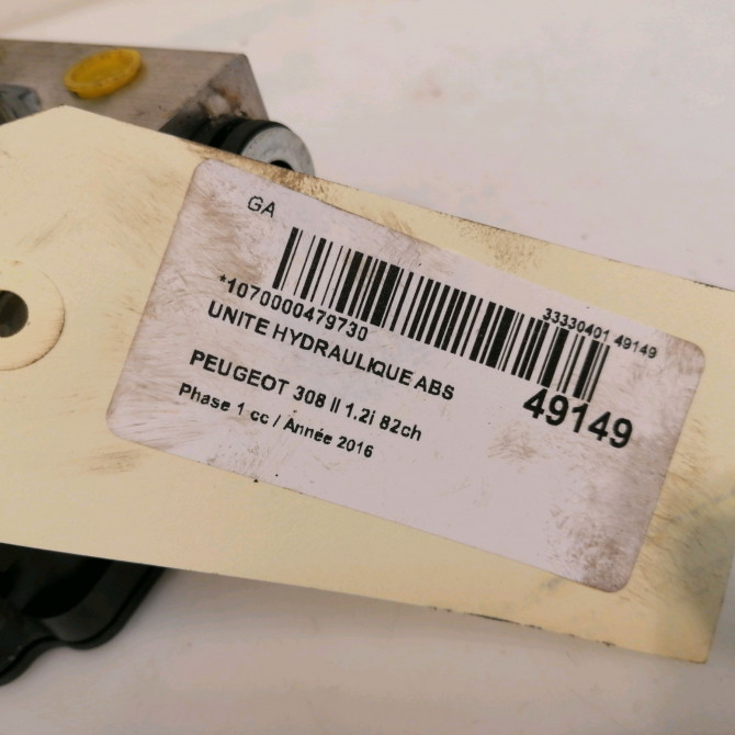 Unité hydraulique ABS occasion PEUGEOT 308 II 308 II Phase 1 2013-06-01->2017-08-31 1.2i 82ch 1616384280 5
