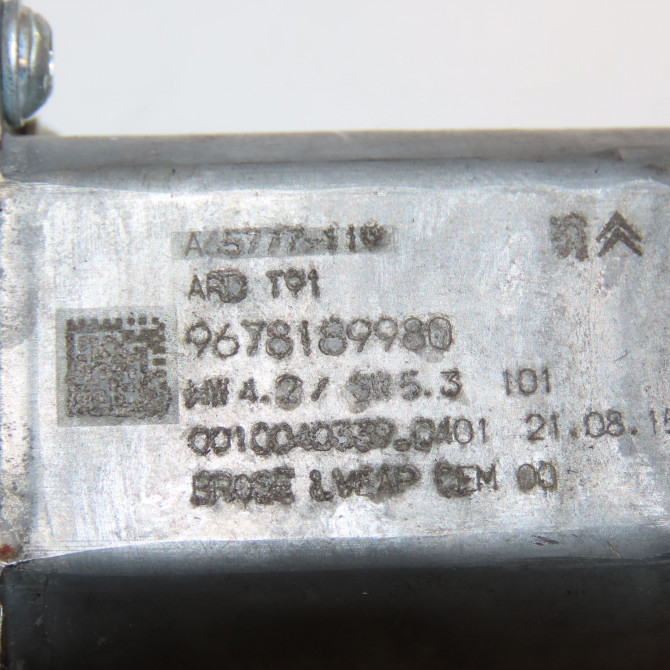 Mecanisme+moteur leve-glace ard occasion PEUGEOT 308 II 308 II Phase 1 2013-06-01->2017-08-31 1.2 130ch 9826080380 5